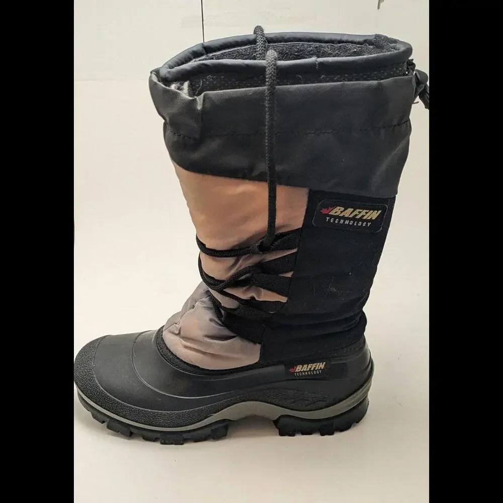 Unisex Baffin Technology Black Nylon/Rubber Canada Winter Boots‎ Size 7M 9W